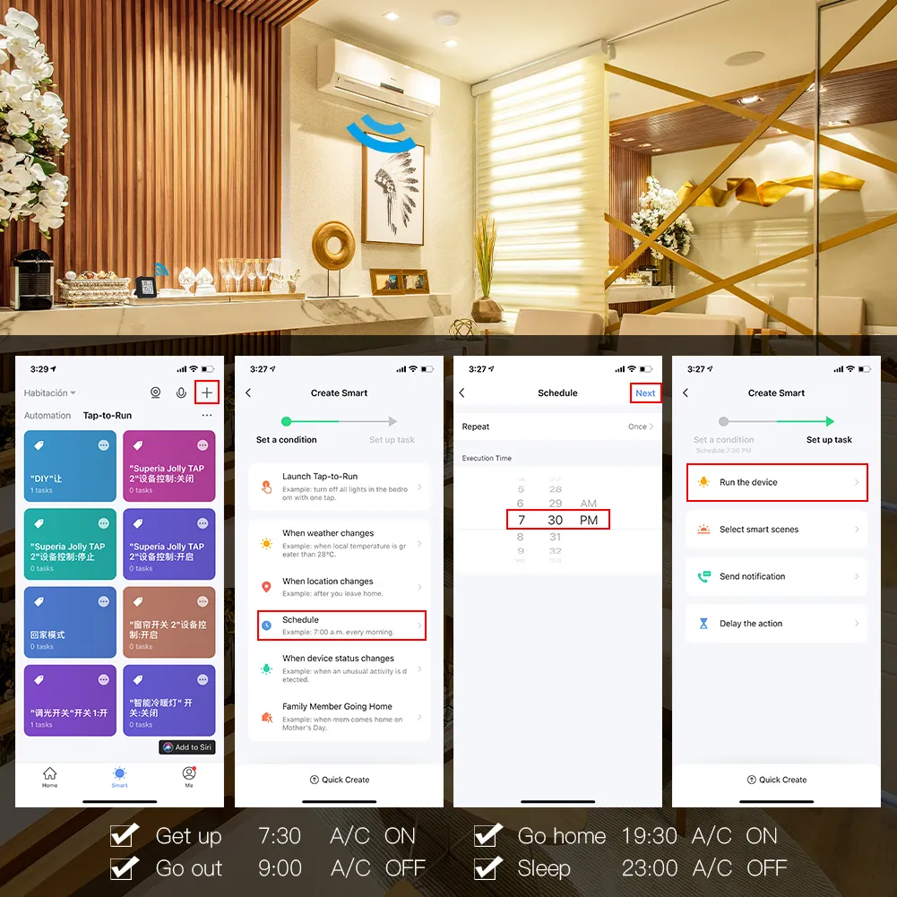 Custom scenarios in the APP