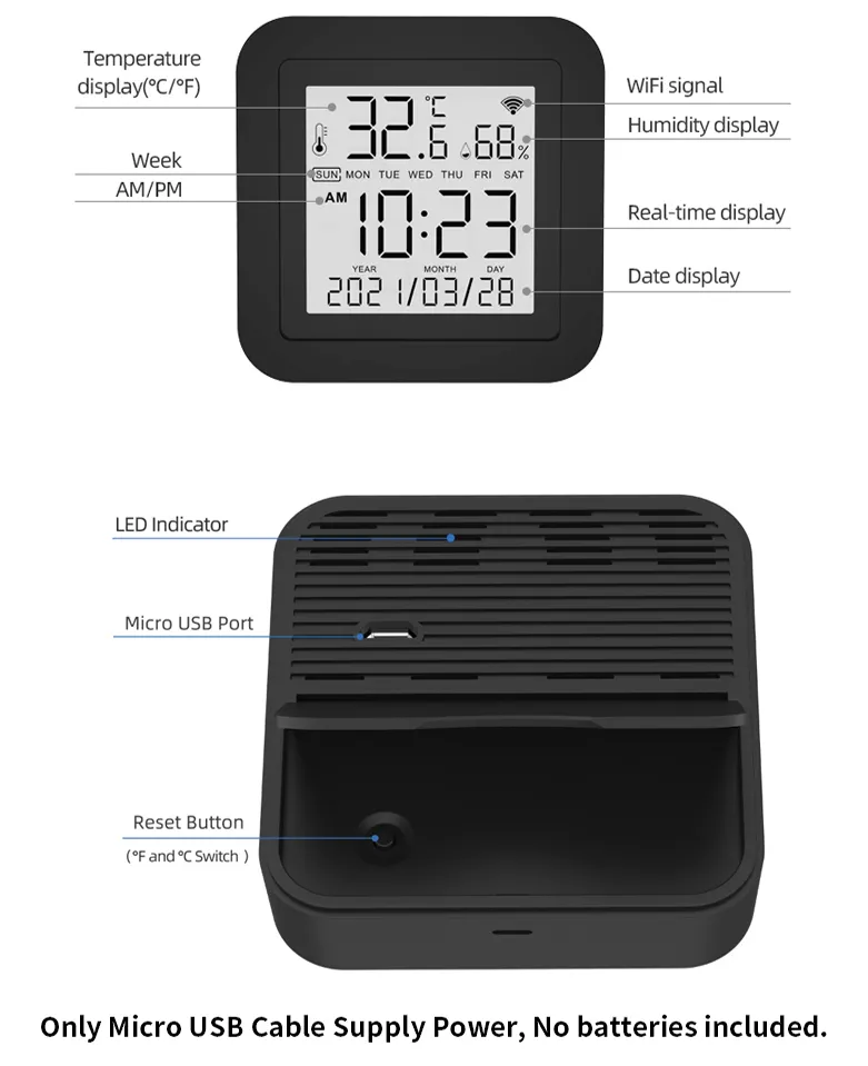 IR remote Controller with temperature and humidity sensor