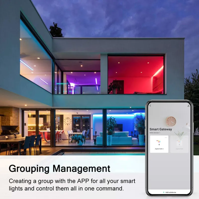 zigbee bulbs grouping management feature