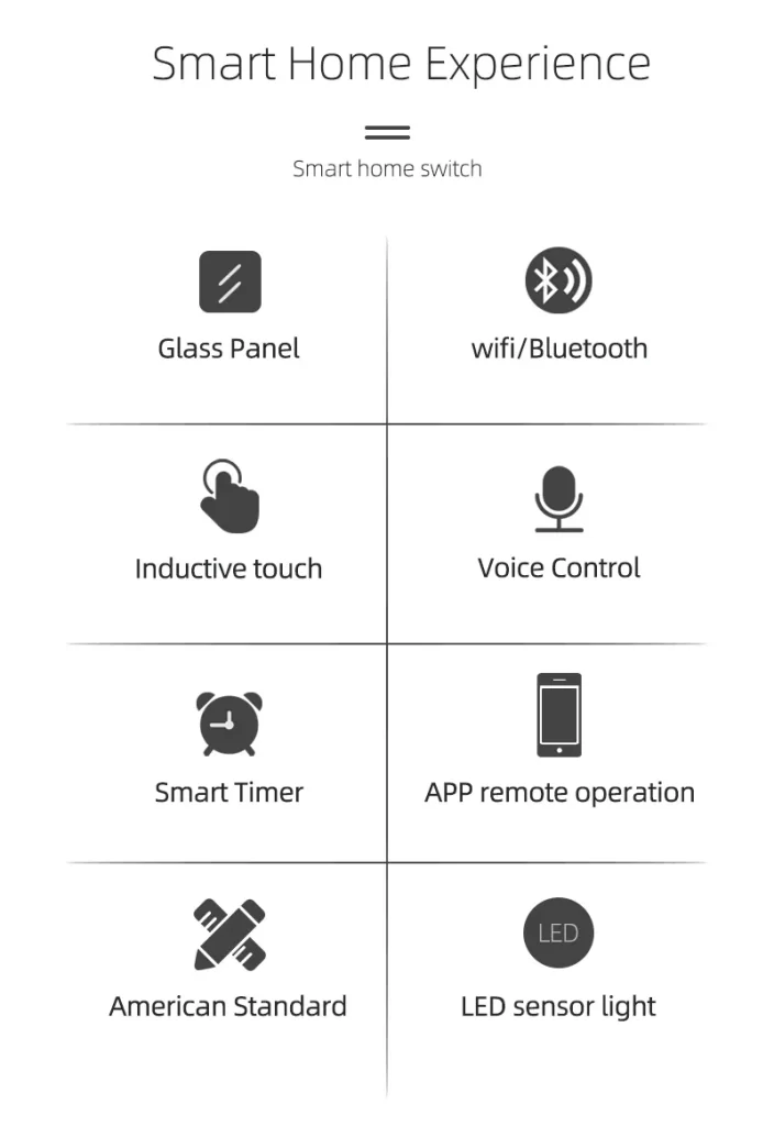 The smart touch switch main features