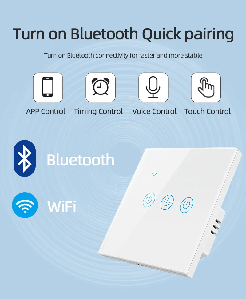 The smart touch switch features