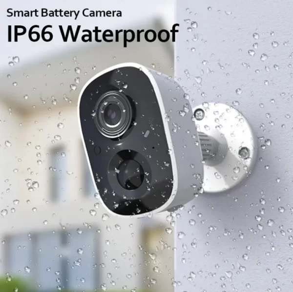 The smart battery camera is IP66 waterproof