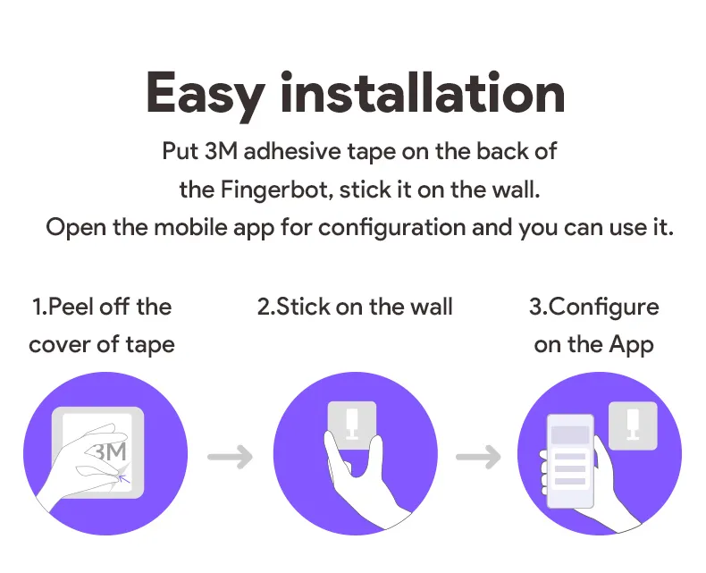 Fingerbot smart switch installation steps