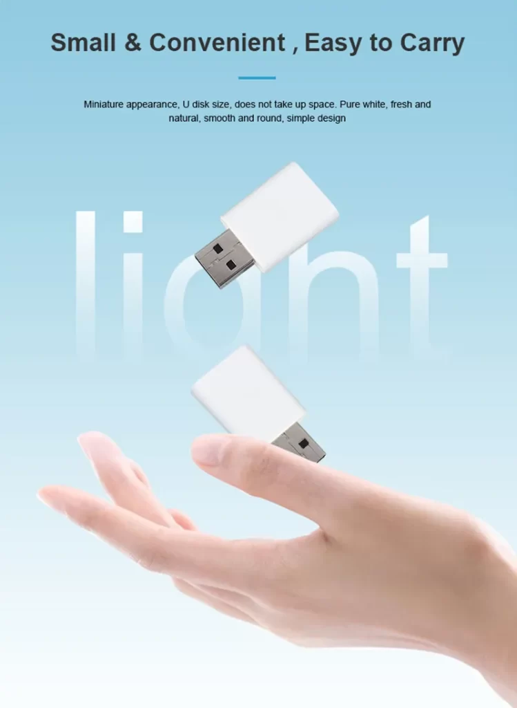 El repetidor Zigbee es pequeño, cómodo y fácil de transportar.