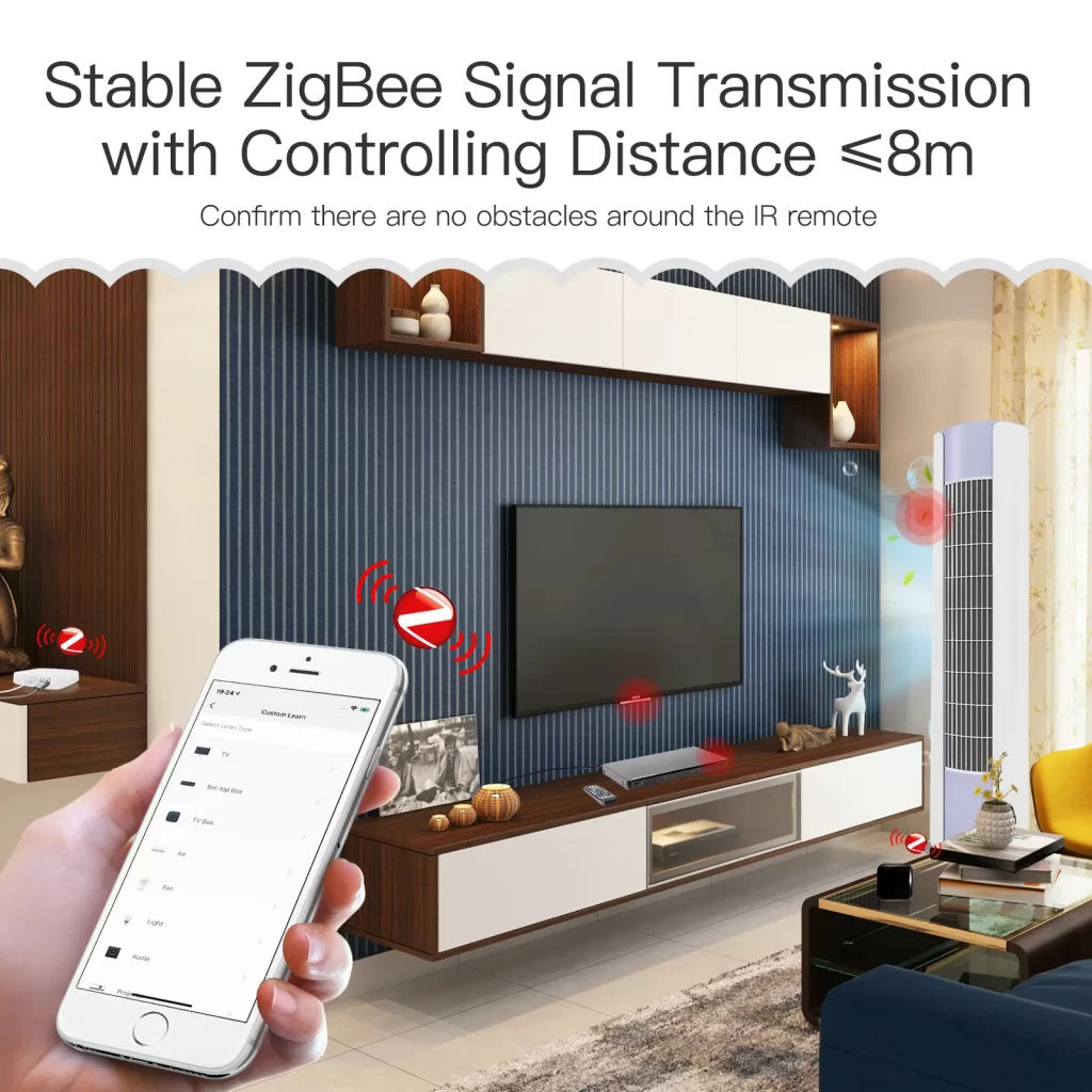 the transmission distance of zigbee remote control can reach 8 meters