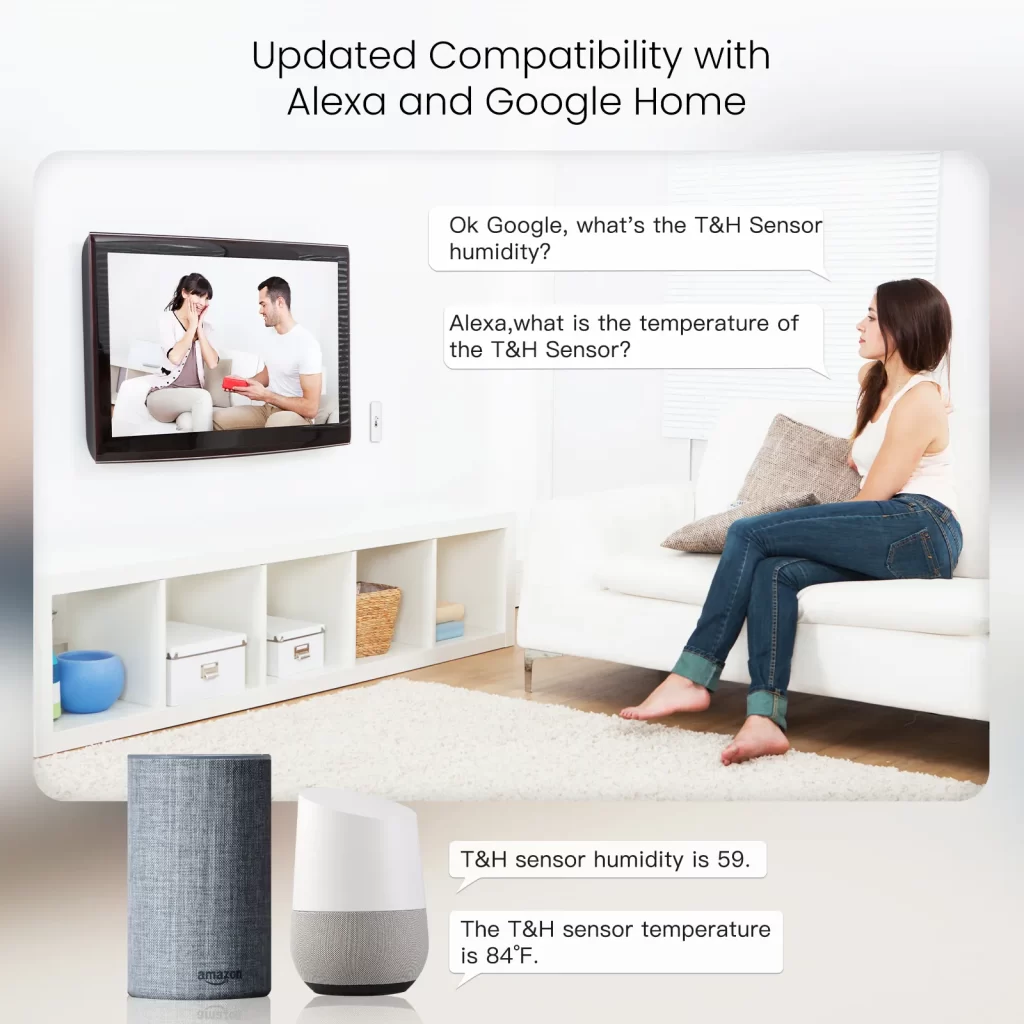 أوامر صوتية لجهاز استشعار الرطوبة ودرجة الحرارة