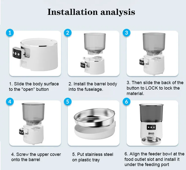 installation steps of the smart pet feeder