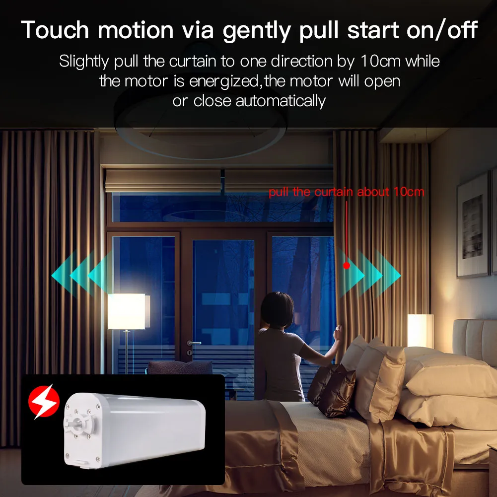 smart curtain track Manual Operation with Touch Motion function