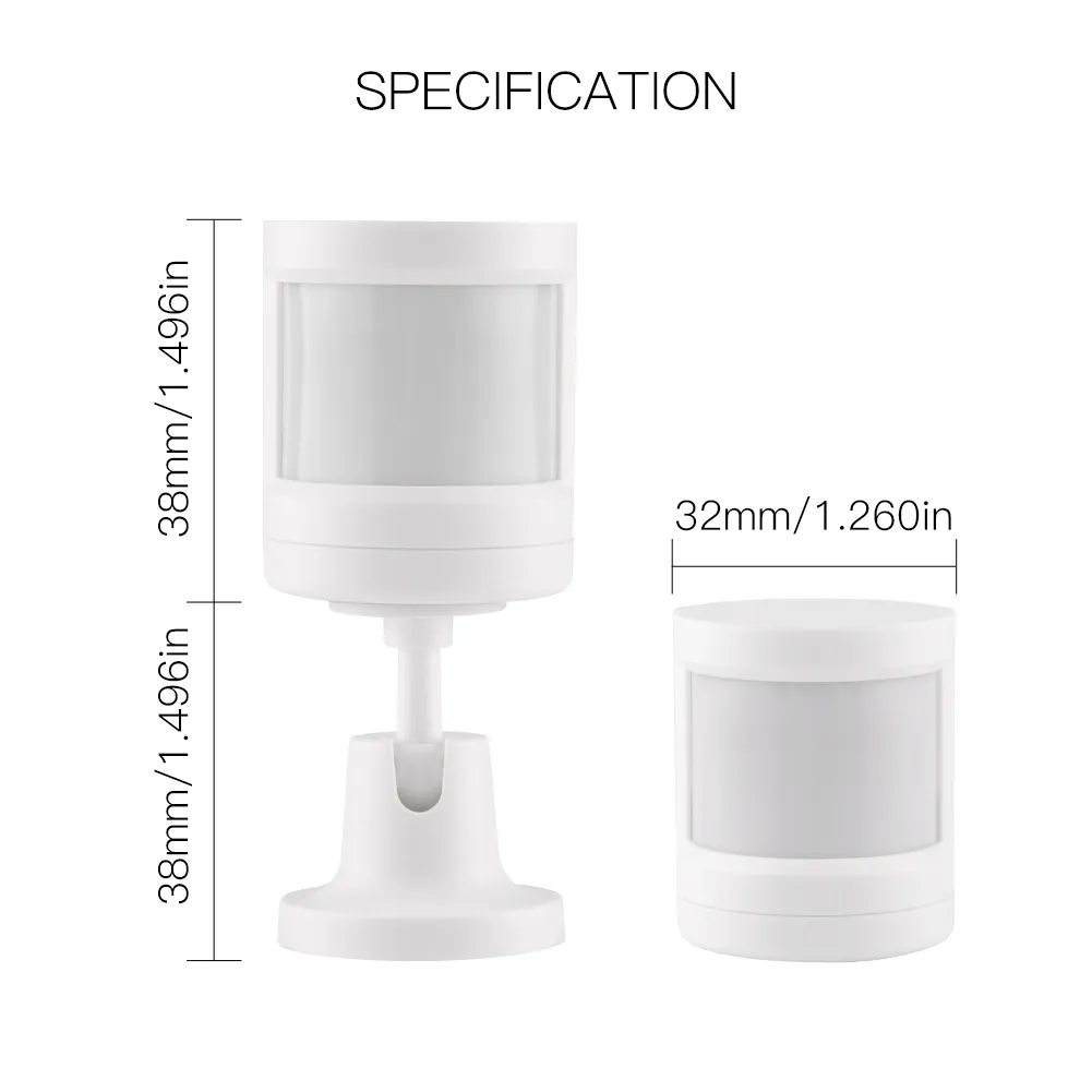 the specifications of Zigbee human presence sensor