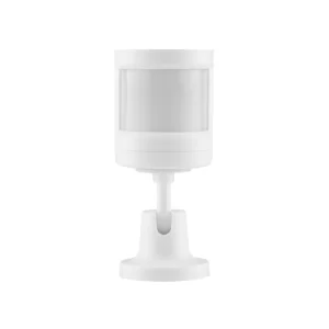 White Zigbee human presence sensor with a base