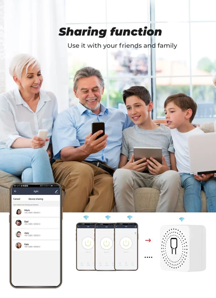 the sharing function of smart WiFi switch module