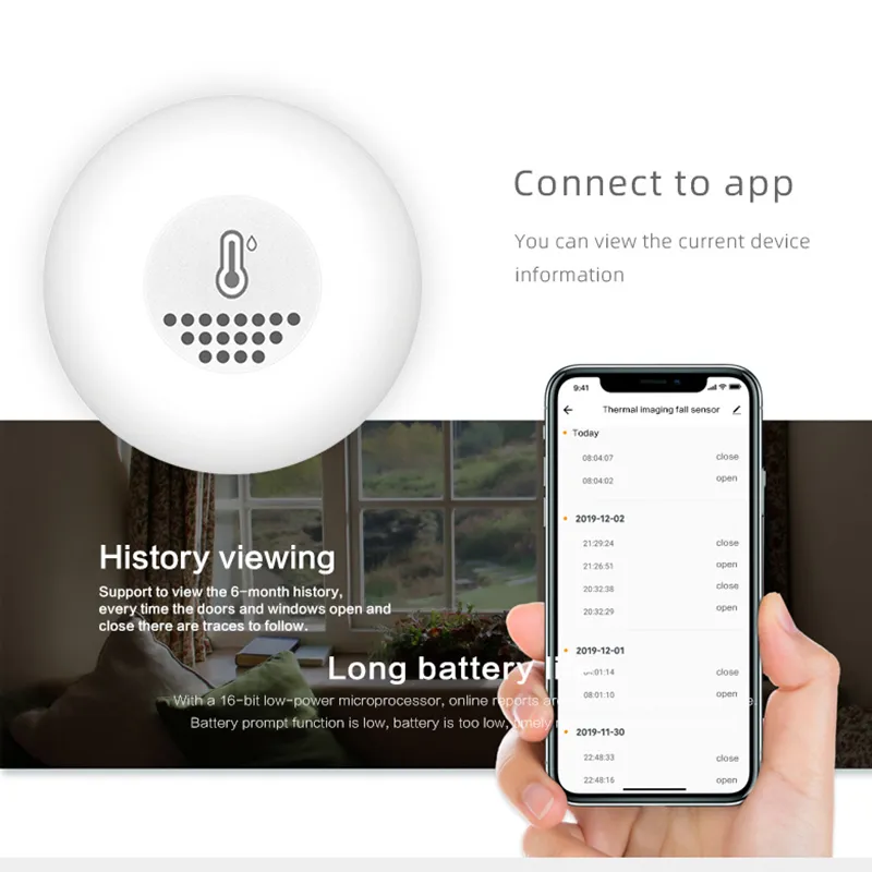 The Tuya Zigbee temperature and humidity sensor connects to the app