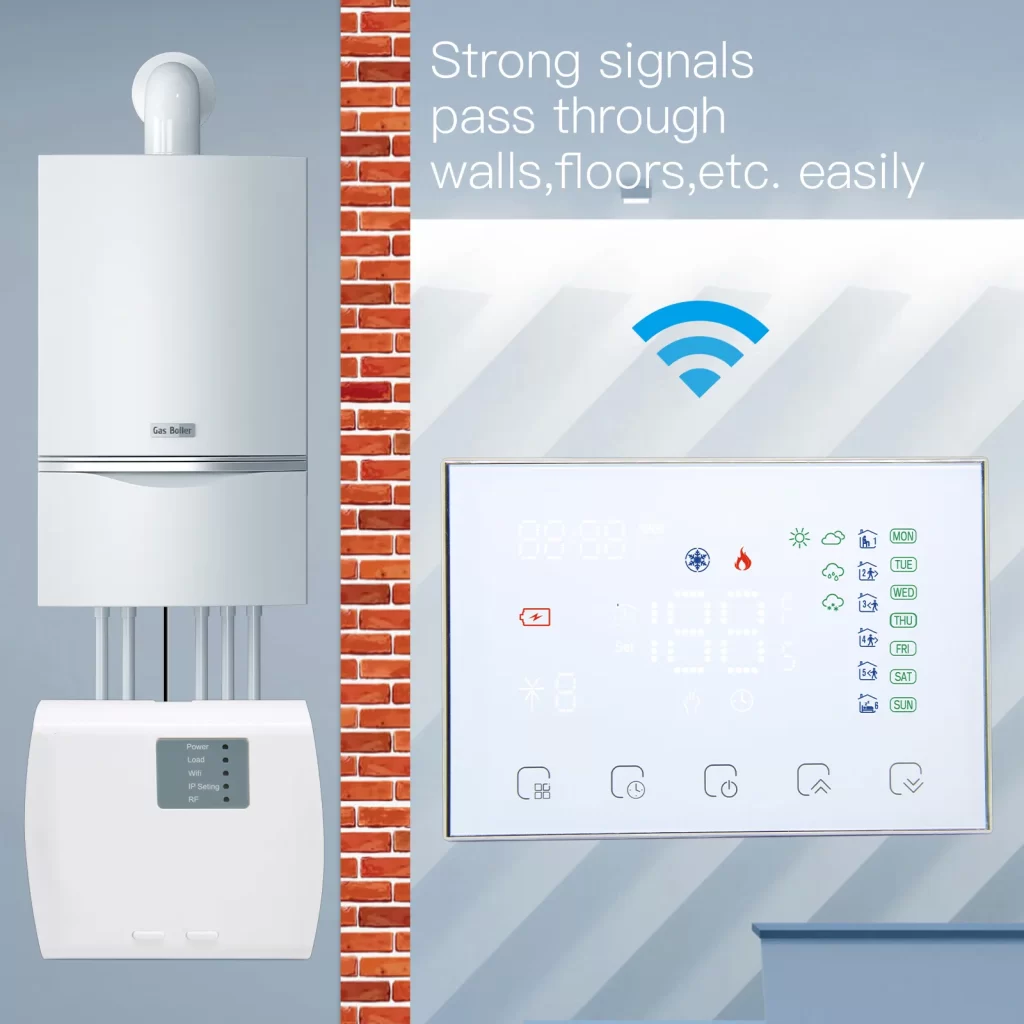 Electric heater WiFi thermostat - Strong signals pass through walls, floors, etc., easily