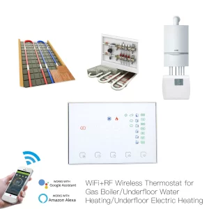 WiFi thermostat for underfloor water heating,electric heating and gas boiler